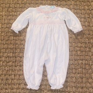 Charming White and Pink Kids Bodysuit